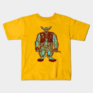 Wrestling Champ Biker Monster Kids T-Shirt